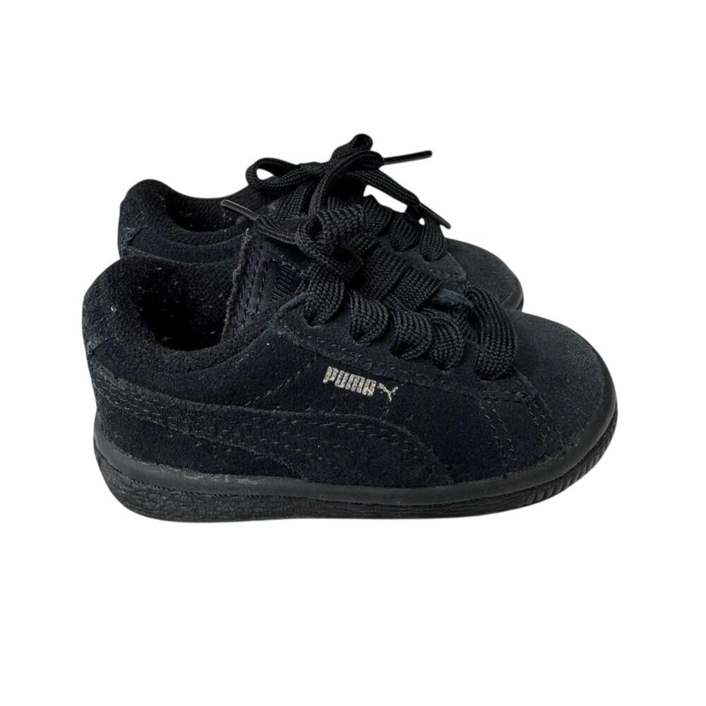 PUMA Suede Classic Toddler Size 4 Black Sneakers